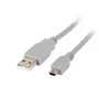 Lanberg Cable USB 2.0 de Tipo A a Mini-B, 1,8 m, Gris